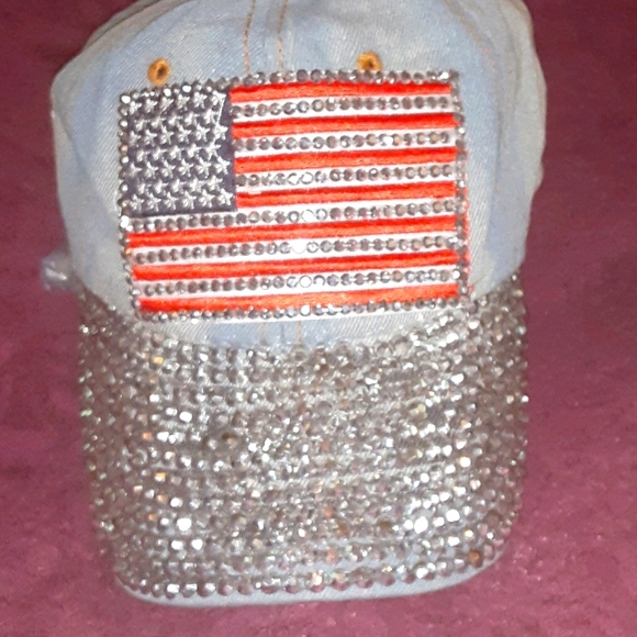 🇺🇸🇺🇸Rhinestone Snapback Hat🇺🇸🇺🇸 - Picture 1 of 3